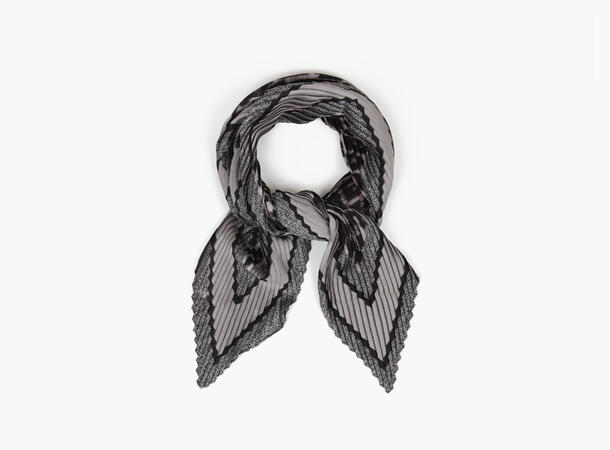 MANZINI Leo Crepe Scarf 08 Charcoal 
