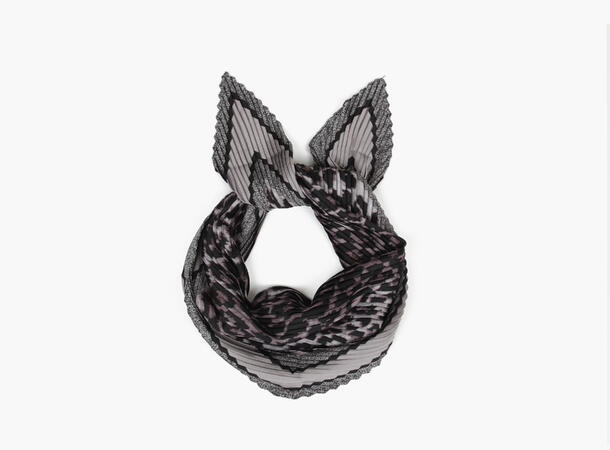 MANZINI Leo Crepe Scarf 08 Charcoal 