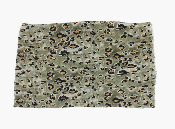MANZINI Leopard Skjerf 85 x 180 cm Lys grønn 81 