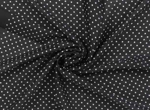 MANZINI Polkadot Skjerf 70 x 70 cm Sort 09 