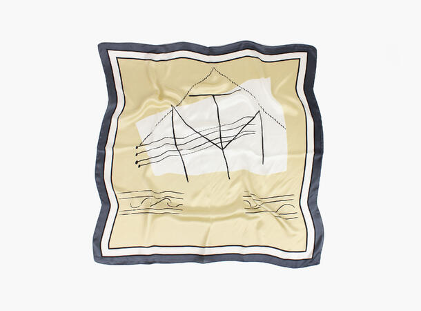 MANZINI Postkort Skjerf 70 x 70 cm Gul 25 