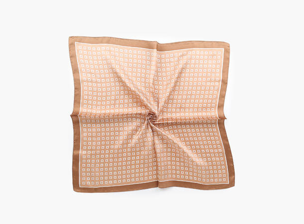 MANZINI Skjerf Diamantmønster 70 x70 cm Brun 19 