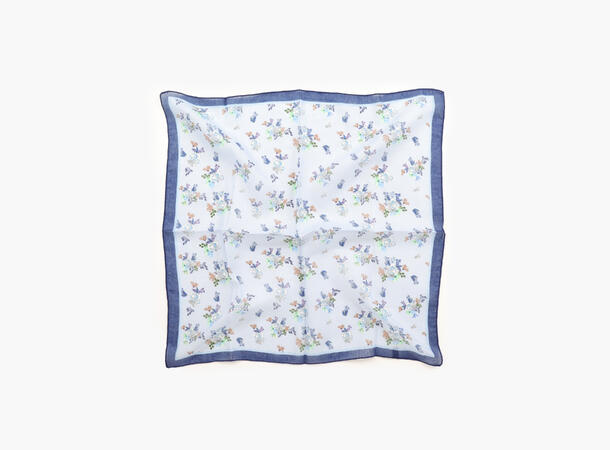 MANZINI Skjerf Engblomster 55 x 55 cm Blå 75 