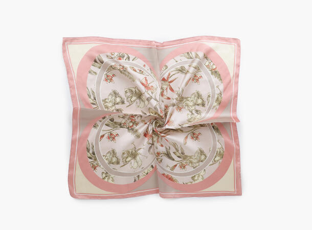 MANZINI Skjerf Kløver  70 x70 cm Lys Rosa 51 