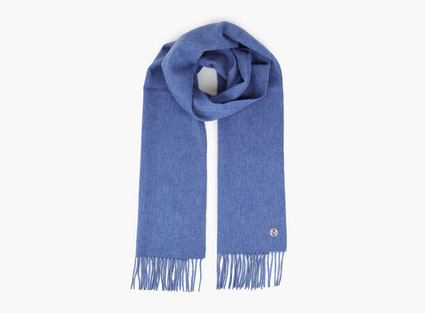 MONTECRISTO Klassisk Ensfarget Ullskjerf 75 Blue 