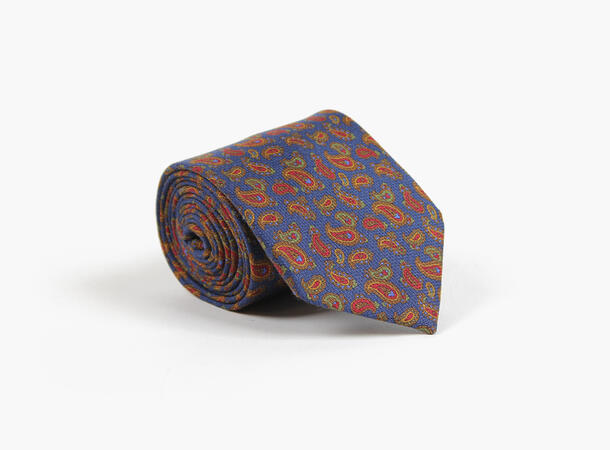 MONTECRISTO Nibe Trykket Silkeslips 79 Navy 
