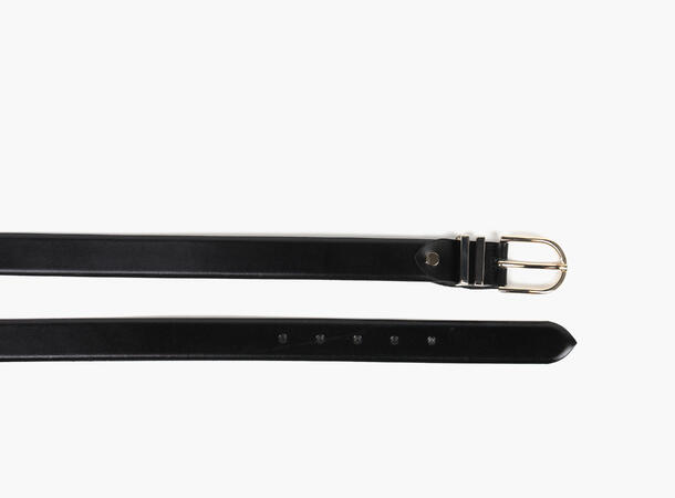 MONTECRISTO Skinnbelte med Gullspenne 09 Black 85 cm 