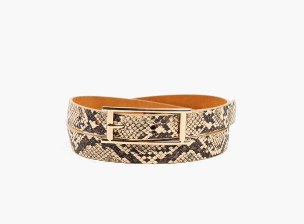 Manzini belt-snake and gold buckle 2124 15 Beige 