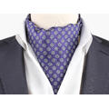 Montecristo 100% silk printed silk Ascot Marine bl&#229; 79