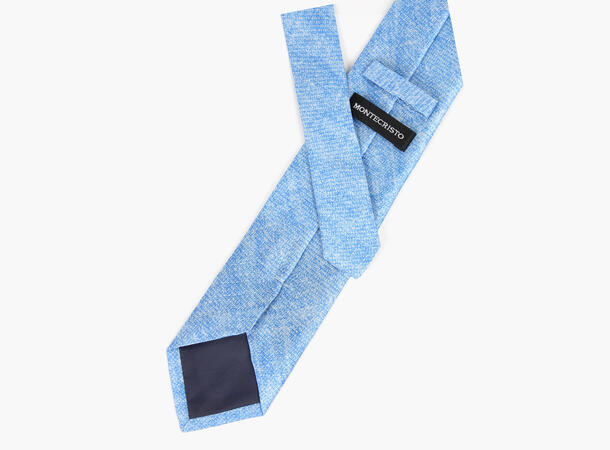 Montecristo Printed 100% silk tie 7,6 cm Lys blå 71 
