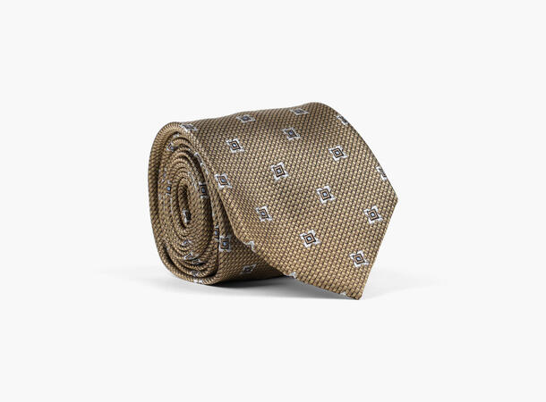 NOHR Casper Silk Tie 7,6 cm Beige 15 