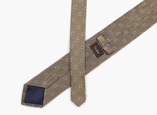 NOHR Casper Silk Tie 7,6 cm Beige 15 