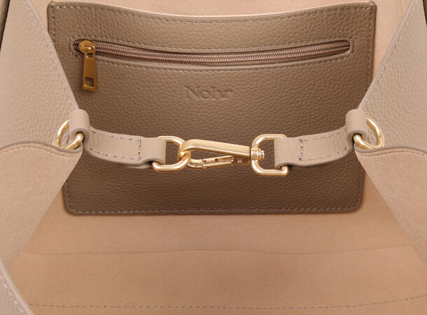 NOHR Ella Leather Tote Small Taupe 14 