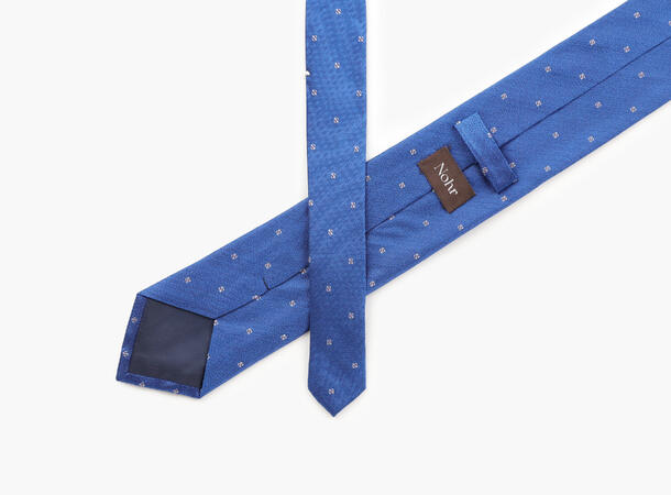 NOHR Even Silk Tie 7,6 cm Blå 75 