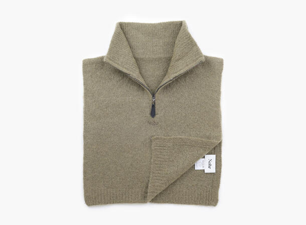 NOHR Gabriella Wool Mohair Zip Neck Grønn 85 