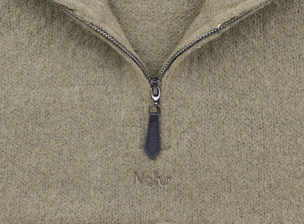NOHR Gabriella Wool Mohair Zip Neck Grønn 85 