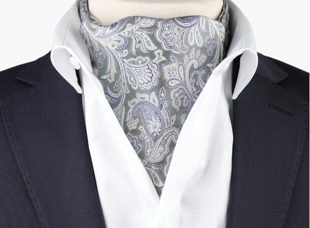 NOHR Jens Paisley Silk Ascot Lys grønn 81 