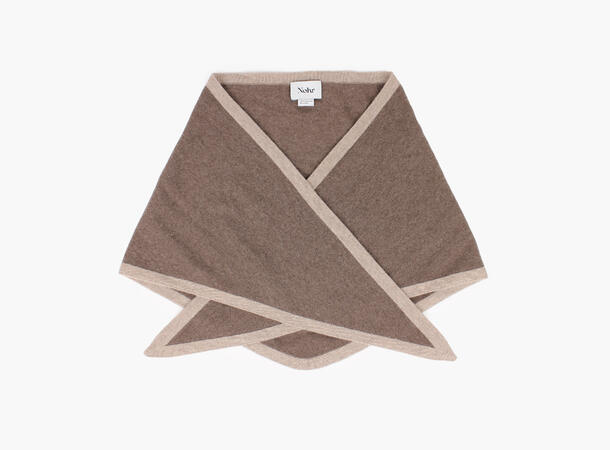 NOHR Lara Duo Wool Cashmere Triangle L Mørk Brun 20 