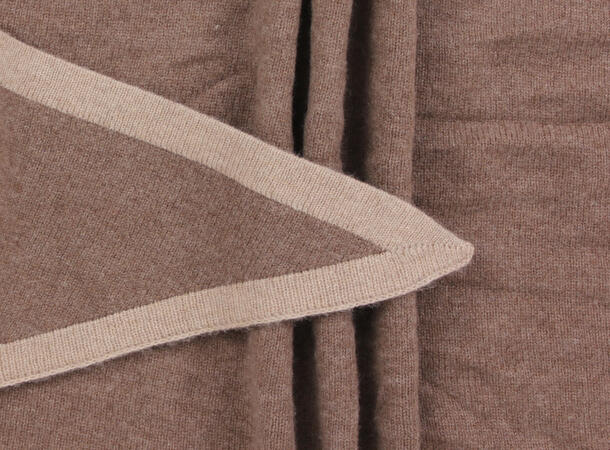 NOHR Lara Duo Wool Cashmere Triangle L Mørk Brun 20 