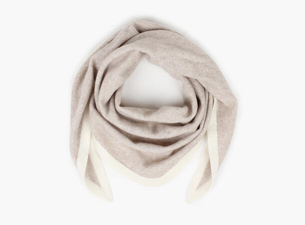 NOHR Lara Duo Wool Cashmere Triangle L Sand 13 