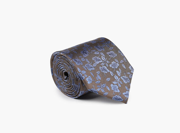 NOHR Leander Silk Tie 7,6 cm Brun 19 