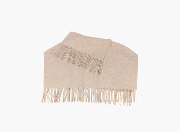 NOHR Oda Wool Fringe Poncho Beige 15 