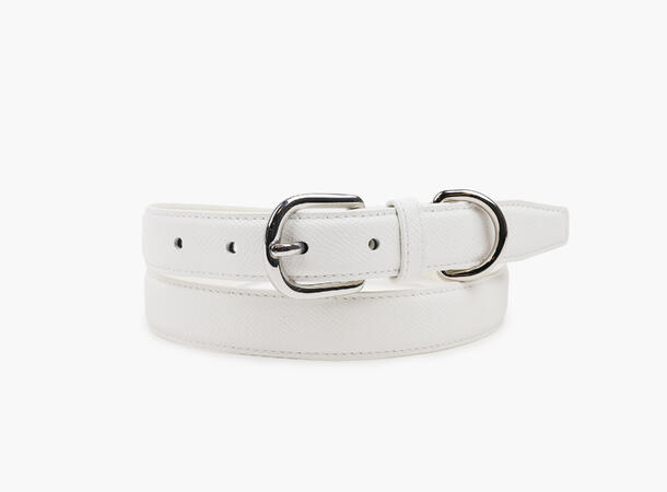 NOHR Signe Belte i Skinn Offwhite 11 85 cm 