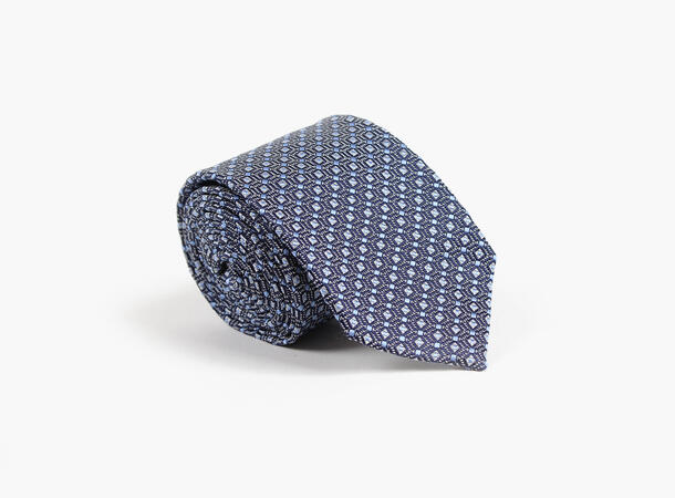 NOHR Silkeslips Don Navy Rutemønstret 79 Navy 