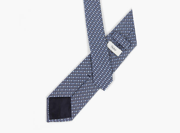NOHR Silkeslips Don Navy Rutemønstret 79 Navy 