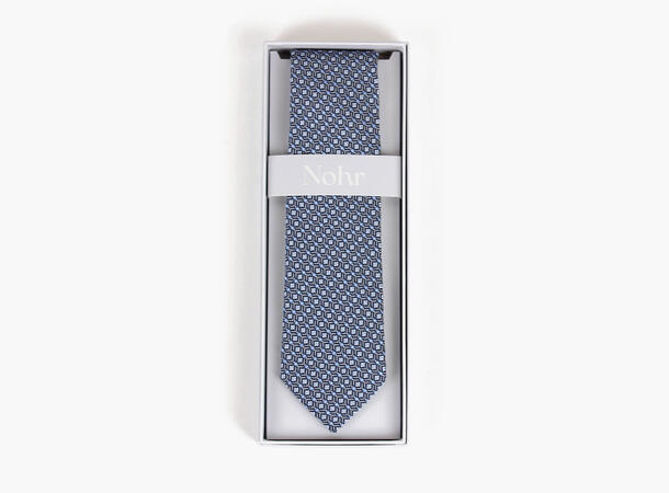 NOHR Silkeslips Don Navy Rutemønstret 79 Navy 