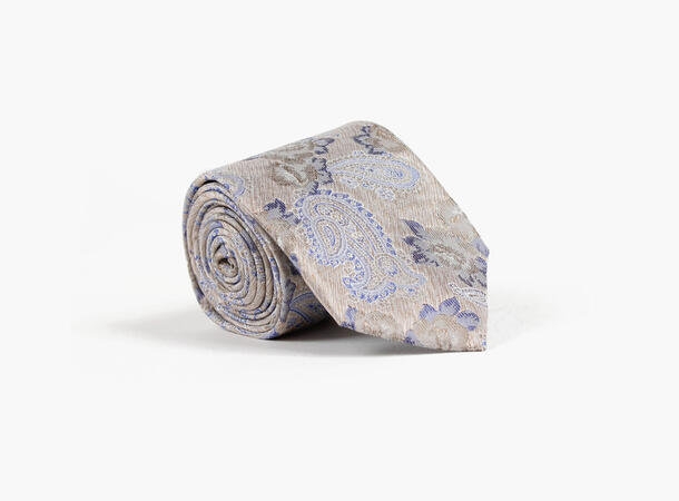 NOHR Silkeslips Sam Beige Blå Paisley 15 Beige 