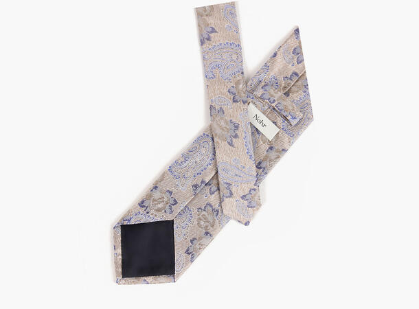 NOHR Silkeslips Sam Beige Blå Paisley 15 Beige 