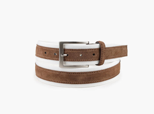 NOHR Venice Semsket Skinnbelte Lys brun 18 85 cm 