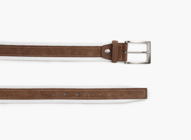 NOHR Venice Semsket Skinnbelte Lys brun 18 85 cm 