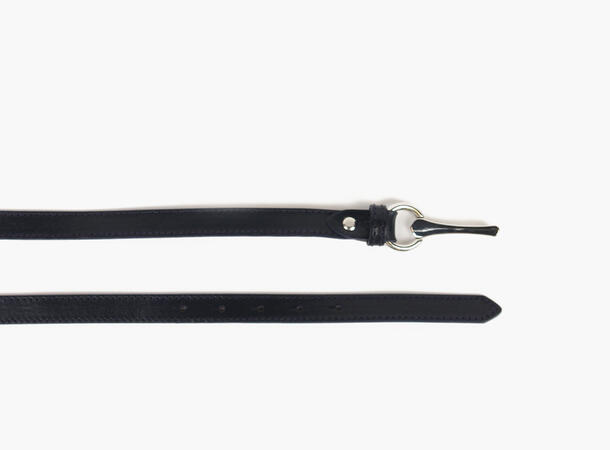 MANZINI Smalt Belte med Sølvspenne 