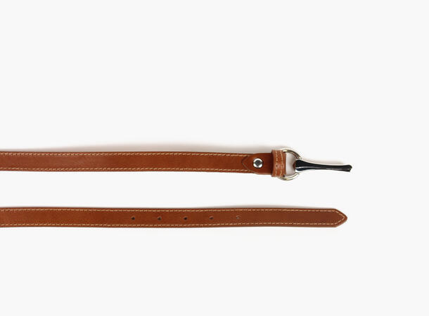 MANZINI Smalt Belte med Sølvspenne 