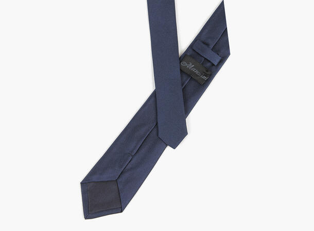 MANZINI Solid 100% silk tie 6,0 cm width Col.79  Navy 