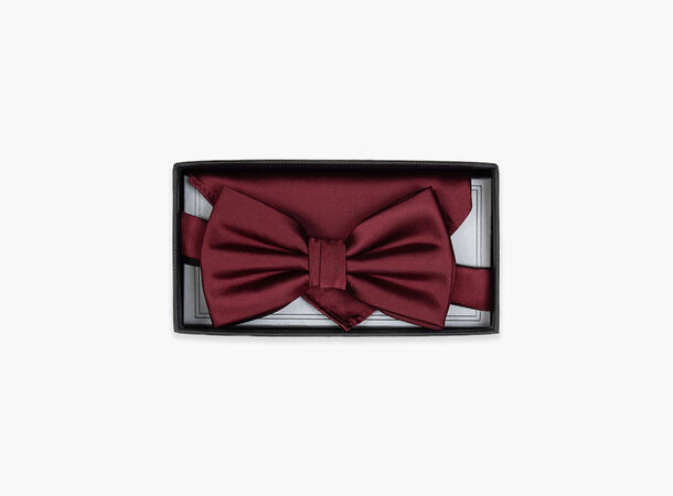 MANZINI Bowtie Flat End w/Handky Burgundy/ Burgundy handky 