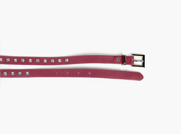 Women belt 2cm with rivets dk.pink 