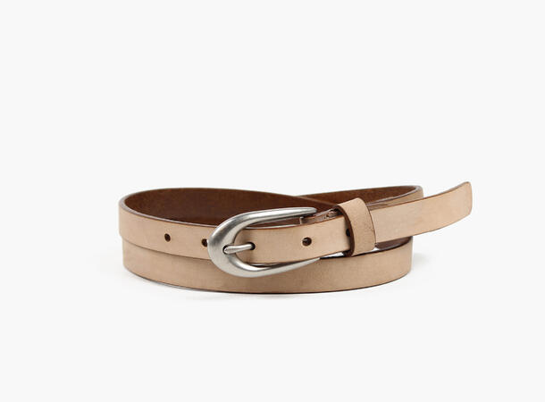 Women belt 2cm beige 