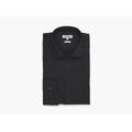 HOUSTON Sort Skjorte Costum Fit 100% Cotton - Non Iron - M-XXL