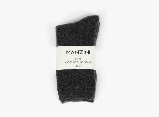 MANZINI Ull Angora Sokk 2pk charchol 