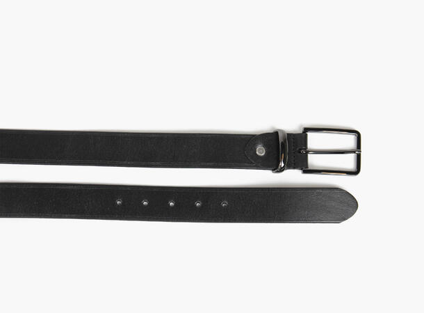 Women belt 3,5cm black with silver 
