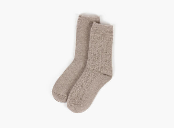 MANZINI Ull Angora Sokk 2pk BEIGE 