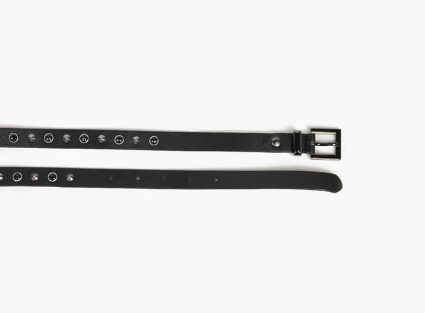 Women belt 2cm with rivets black 