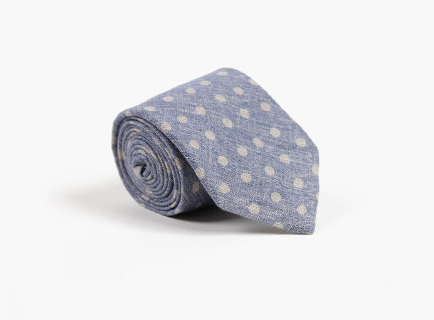 MONTECRISTO 65/35% linen/cotton  7,5 cm Sky dots 