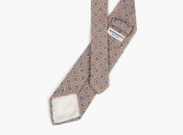MONTECRISTO 65/35% linen/cotton  7,5 cm Beige flowers 